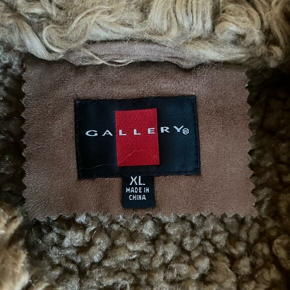 Gallery Women’s Vintage Penny Lane Fur Sherpa Lined Long Brown Maxi Coat Sz XL - Picture 4 of 16